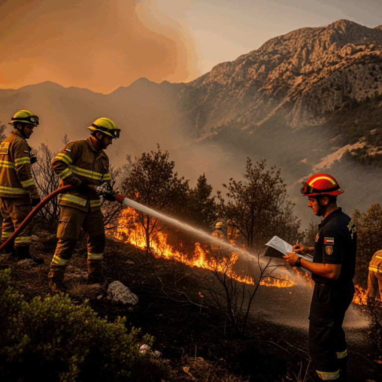 Illustration for: UAE Taskforce Fights Wildfires in Montenegro
