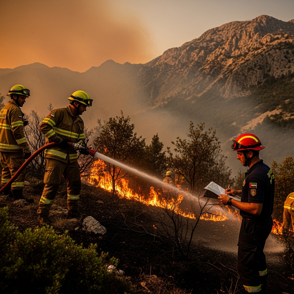 Illustration for: UAE Taskforce Fights Wildfires in Montenegro