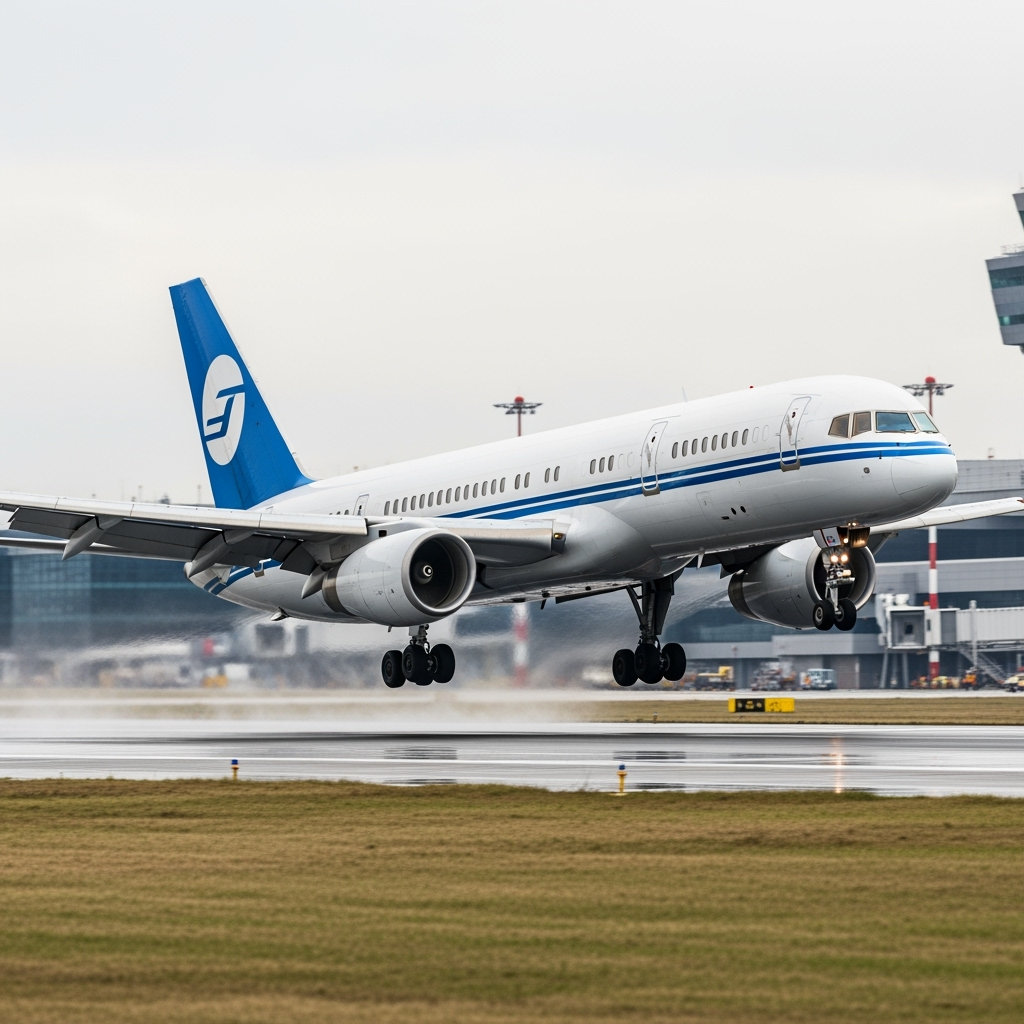 Illustration for: Boeing 757-300 Makes Emergency Landing Safely