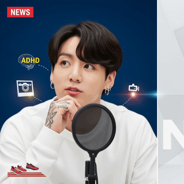 Illustration for: Jungkook's Live Stream Reveals: ADHD, Running Plans