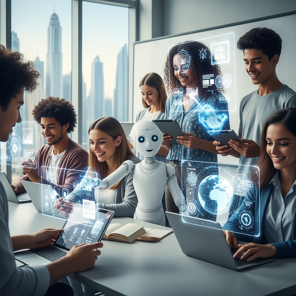 Illustration for: AI Transforming Education for Dubai's Young Learners