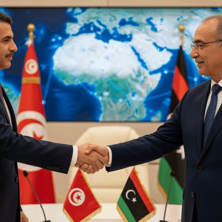 Illustration for: Tunisian-Libyan Visit Enhances Strategic Ties