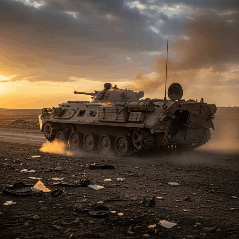 Illustration for: Controversial Video of Armored Vehicle in Battle