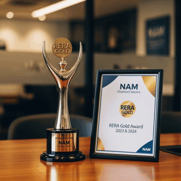 Illustration for: NAM Chartered Valuers: RERA Gold for 2023 & 2024