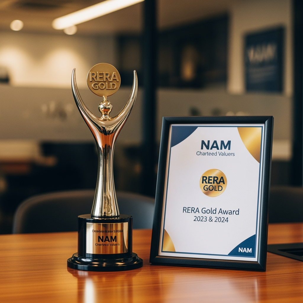 Illustration for: NAM Chartered Valuers: RERA Gold for 2023 & 2024