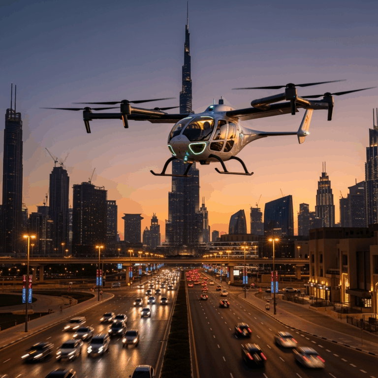 Illustration for: UAE Moves Closer to Launching Flying Taxis