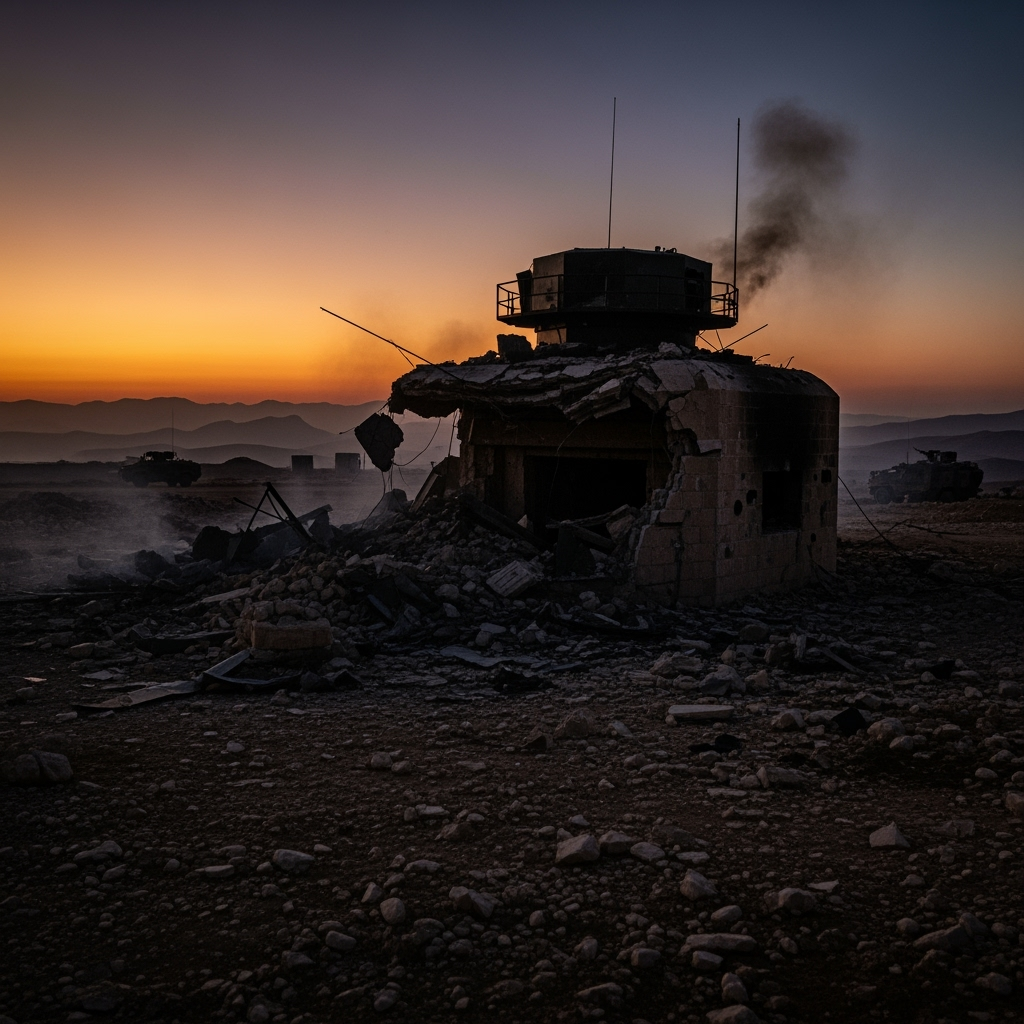 Illustration for: Israeli Airstrikes Target Syrian Military Sites