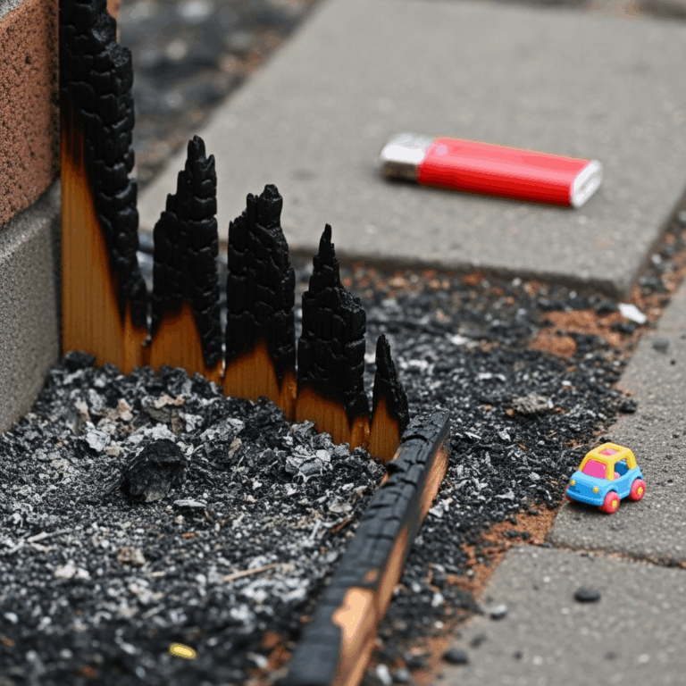 Illustration for: Fire Caused by Children Playing with Lighter