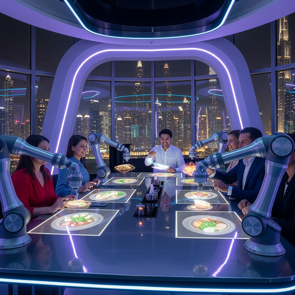 Illustration for: WOOHOO: Dubai's Futuristic Dining Experience