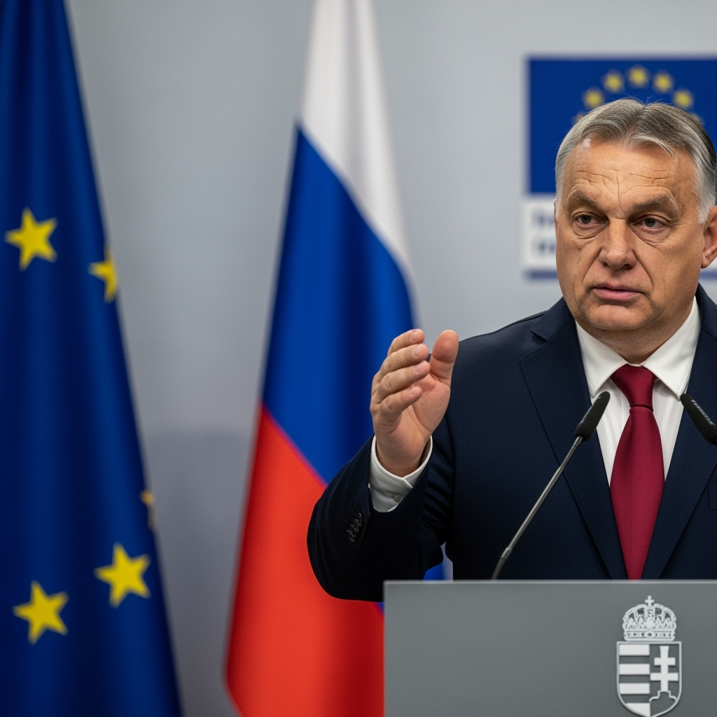Illustration for: Orban Urges EU-Russia Direct Talks