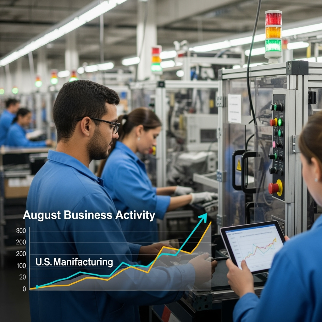 Illustration for: US Manufacturing Boosts August Business Activity