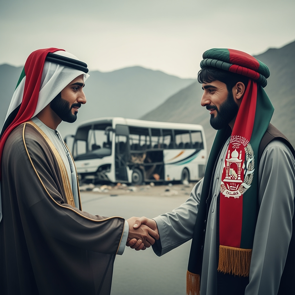 Illustration for: UAE Condoles with Afghanistan After Fatal Bus Crash
