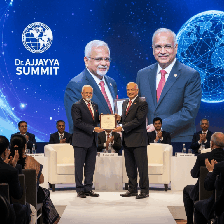 Illustration for: Dr. Ajayya Kumar Honored at Global Summit