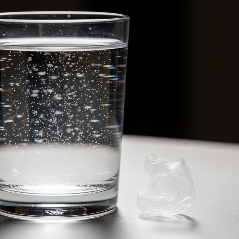 Illustration for: Health Risks of Plastic Particles in Beverages