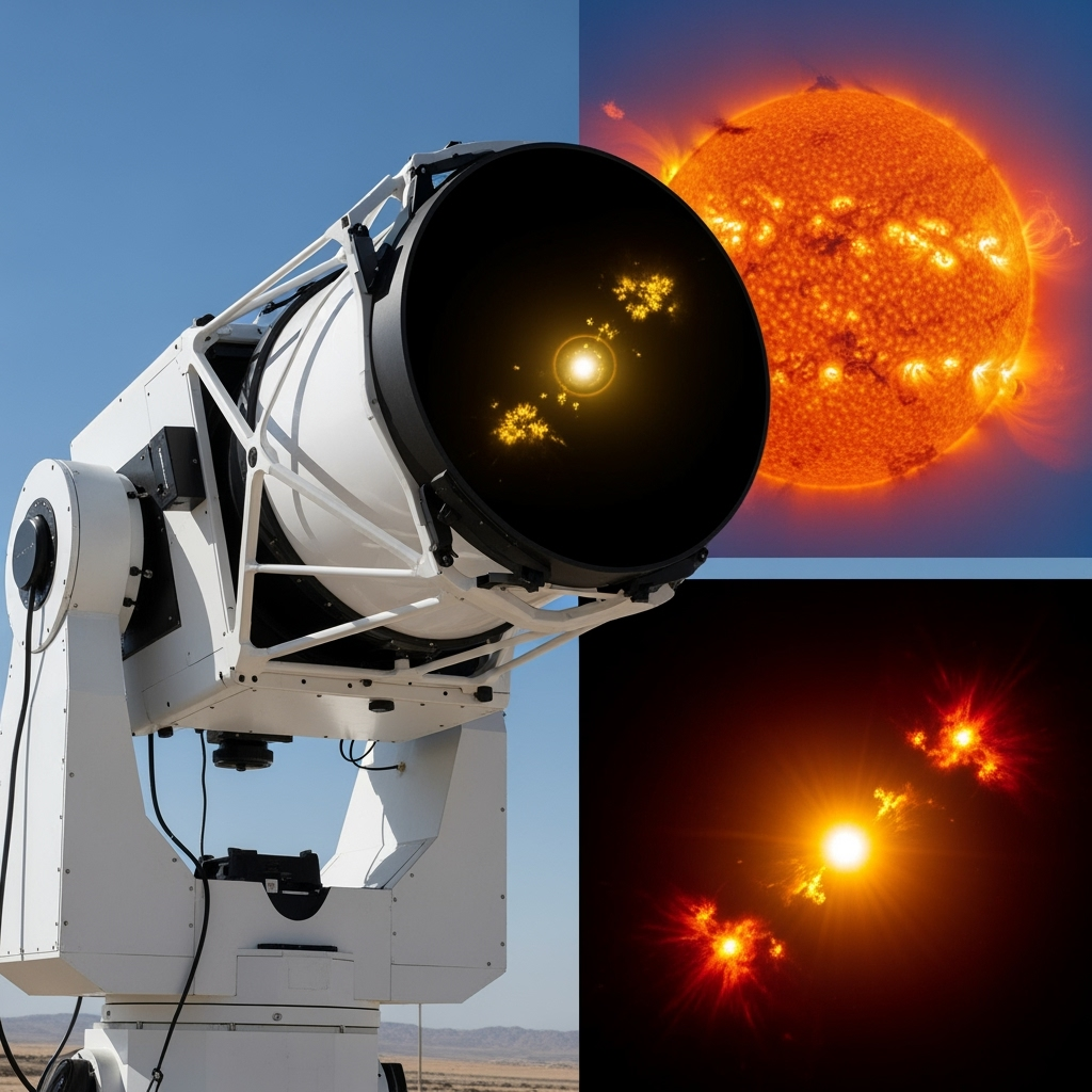 Illustration for: UAE Captures Solar Activity with Specialized Telescope