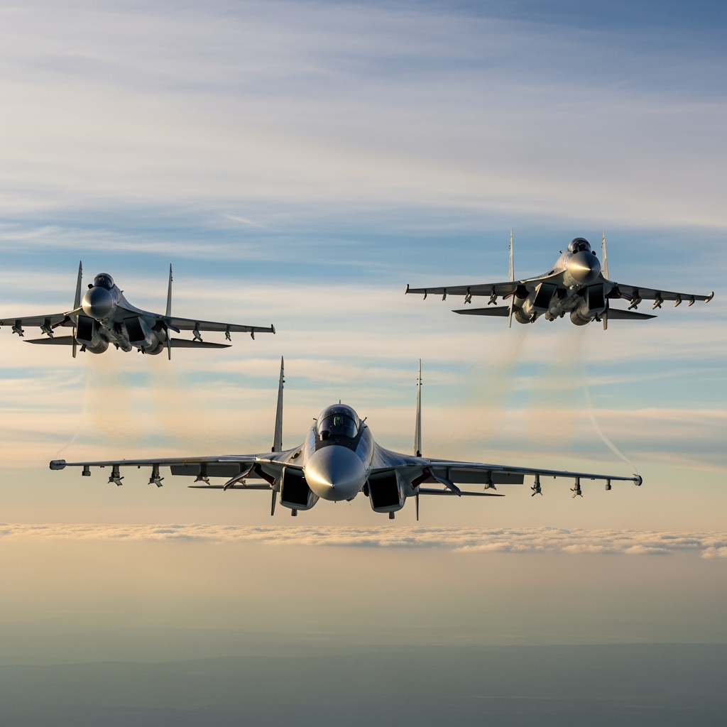 Illustration for: Integrated Aerial Systems: Su-35S and Su-34
