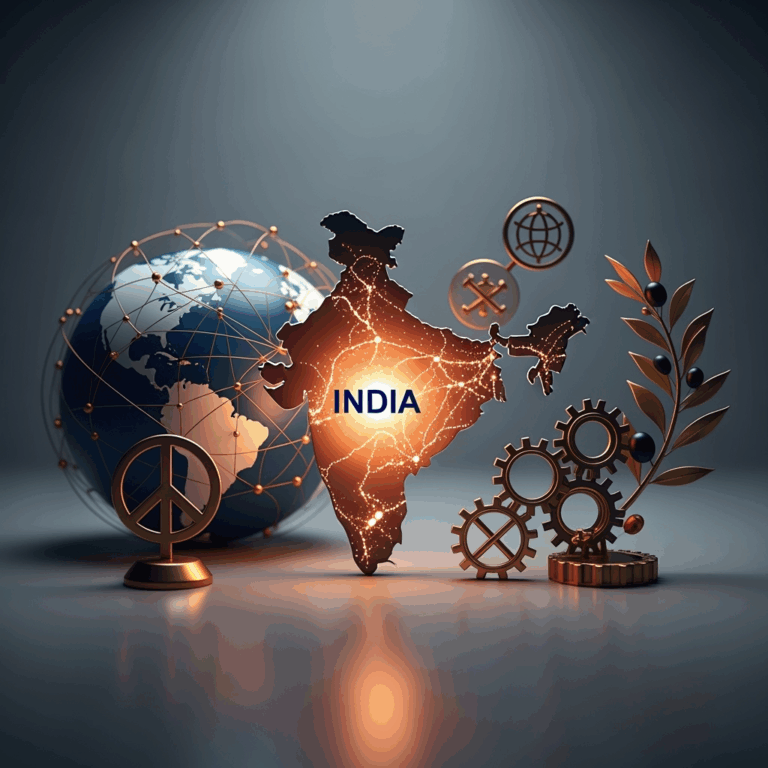 Illustration for: India's Independent Decisions and Global Relations