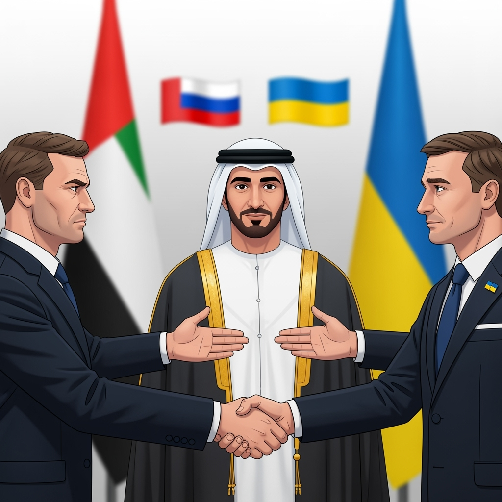 Illustration for: UAE Brokers Russia-Ukraine Prisoner Swap