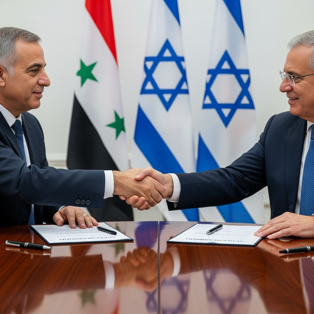 Illustration for: Syria and Israel to Sign Security Agreement