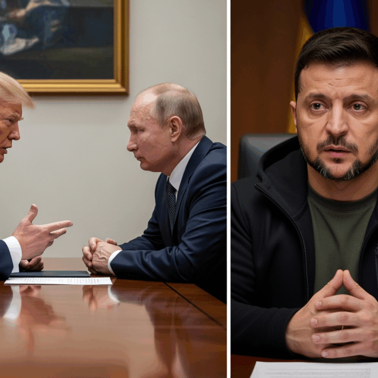Illustration for: Trump's Meeting with Putin Concerns Zelensky