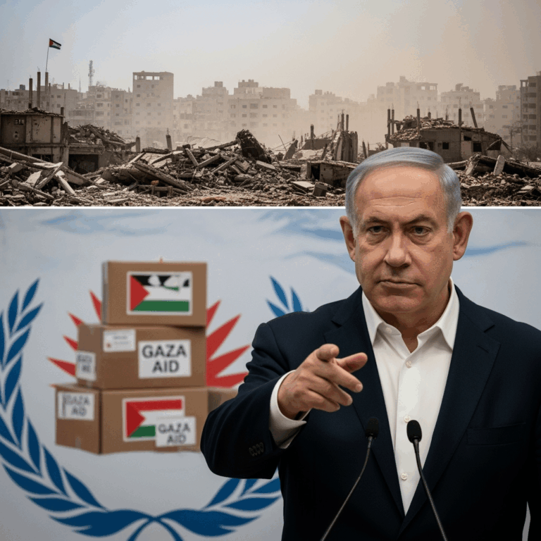 Illustration for: Netanyahu's Stance on Victory and Aid in Gaza