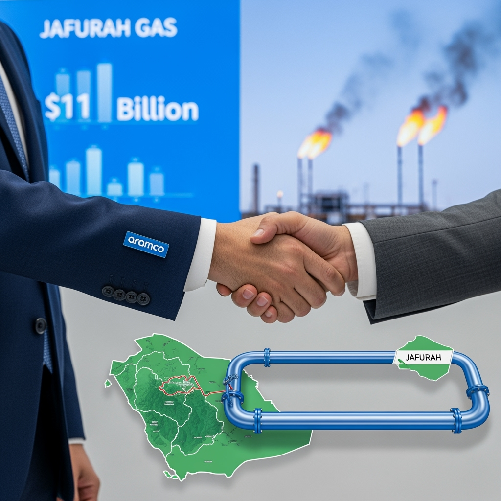 Illustration for: Aramco Signs $11 Billion Jafurah Gas Deal