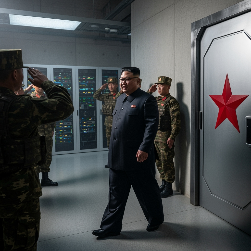 Illustration for: Kim Jong Un Visits Special Operations Base