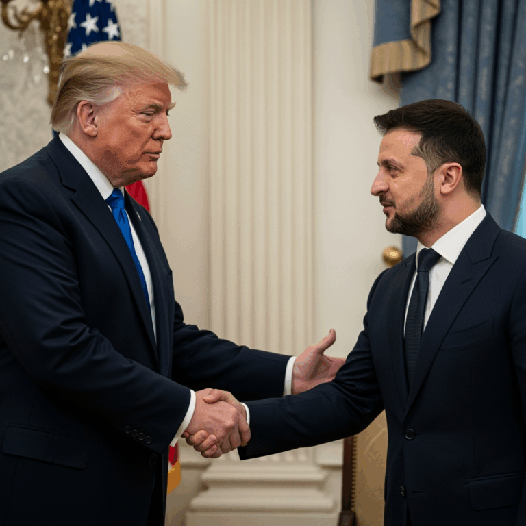 Illustration for: Trump Meets Zelensky in Washington