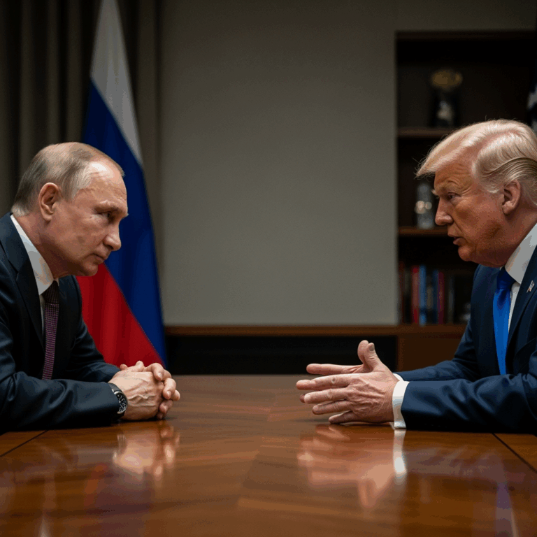 Illustration for: Putin and Trump Discuss Ukrainian Crisis