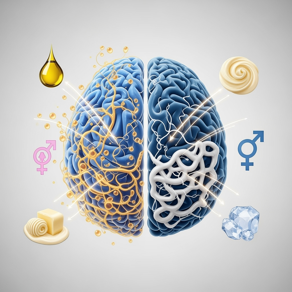 Illustration for: Role of Fats in Alzheimer's: Gender Differences