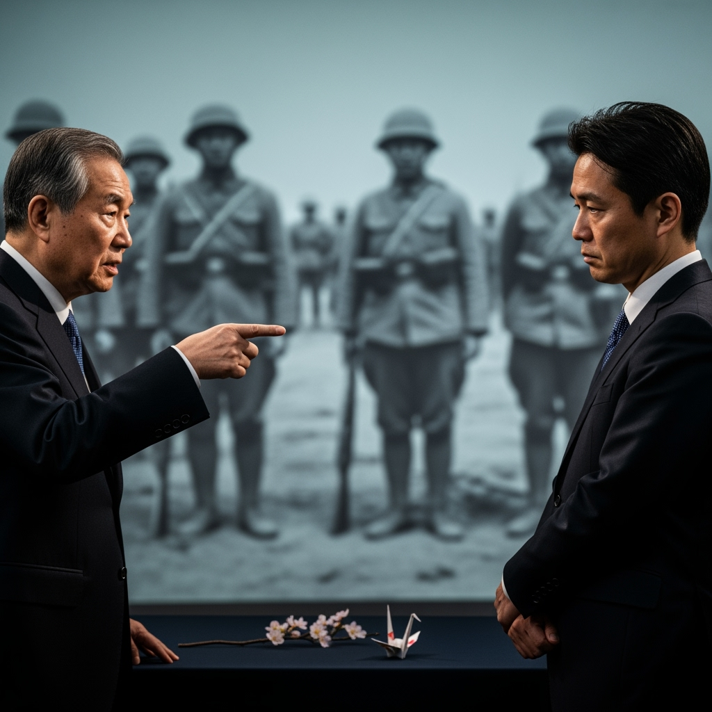 Illustration for: China Urges Japan to Reflect on History