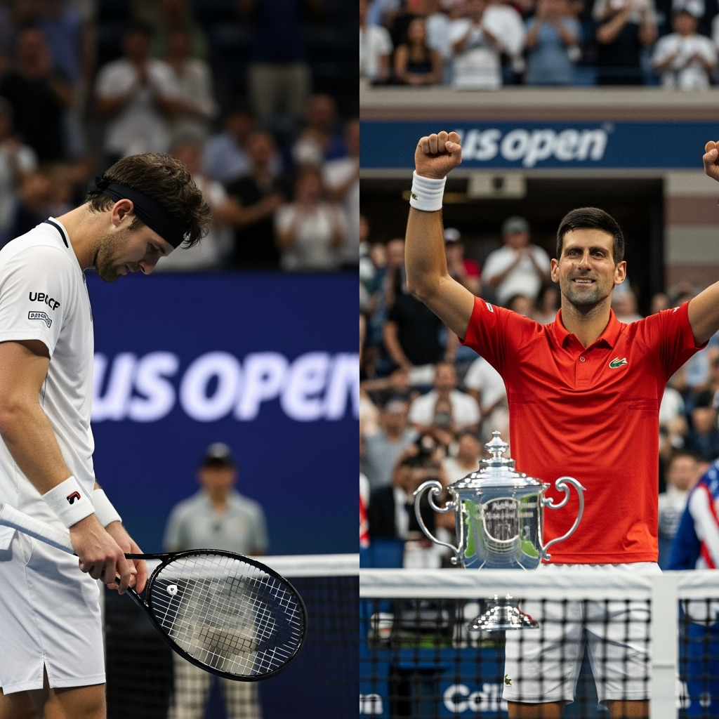 Illustration for: US Open: Shelton's Heartbreak & Djokovic's Triumph