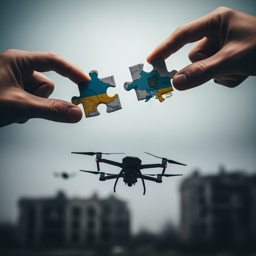 Illustration for: Ukraine's Drone Attacks and Peace Process Challenges