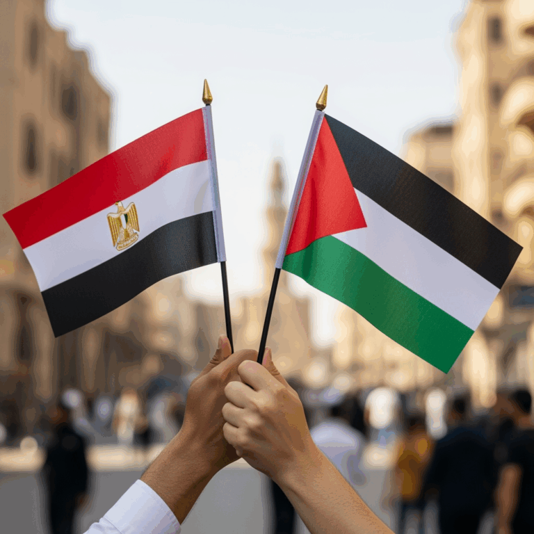 Illustration for: Egypt Supports Palestine in Restoring Order