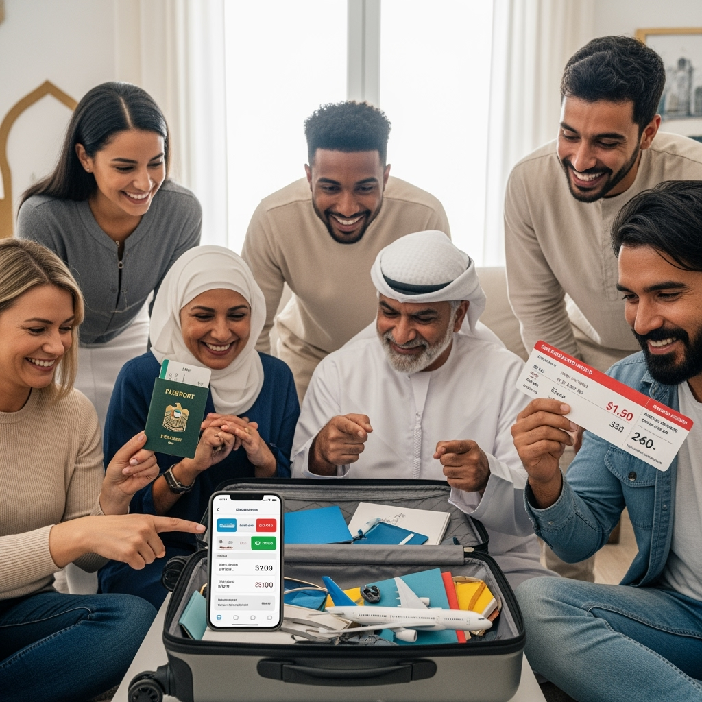 Illustration for: UAE Residents Save on Soaring Airfare Costs