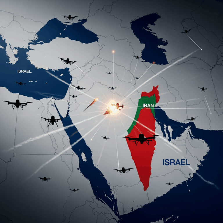 Illustration for: Iran-Israel Tensions and Drone Operations