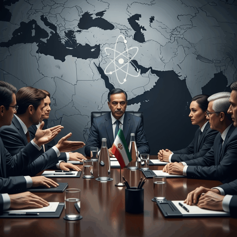 Illustration for: Iran Continues Nuclear Talks Amid Tensions