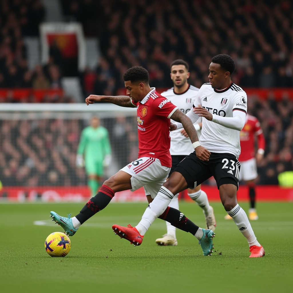 Illustration for: United and Fulham Draw 1-1 in Thrilling Match