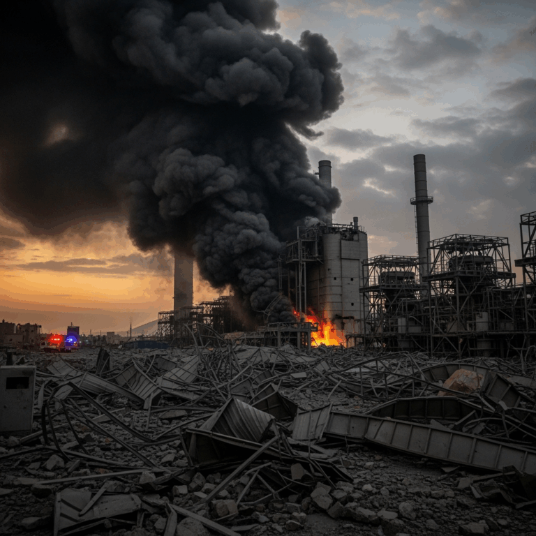 Illustration for: Airstrikes Hit Sanaa Power Station