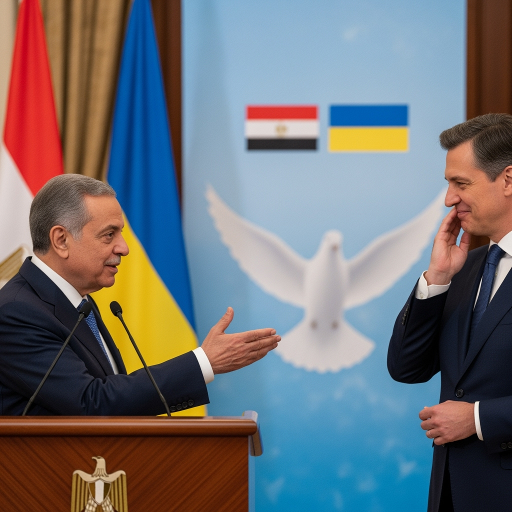 Illustration for: Egypt Welcomes Efforts to End Ukrainian Crisis