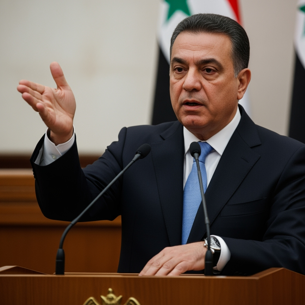 Illustration for: Syrian Official's Gesture Sparks Debate