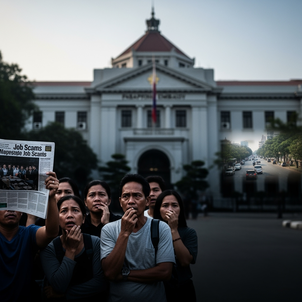 Illustration for: Philippine Embassy Warns of Job Scams in Myanmar