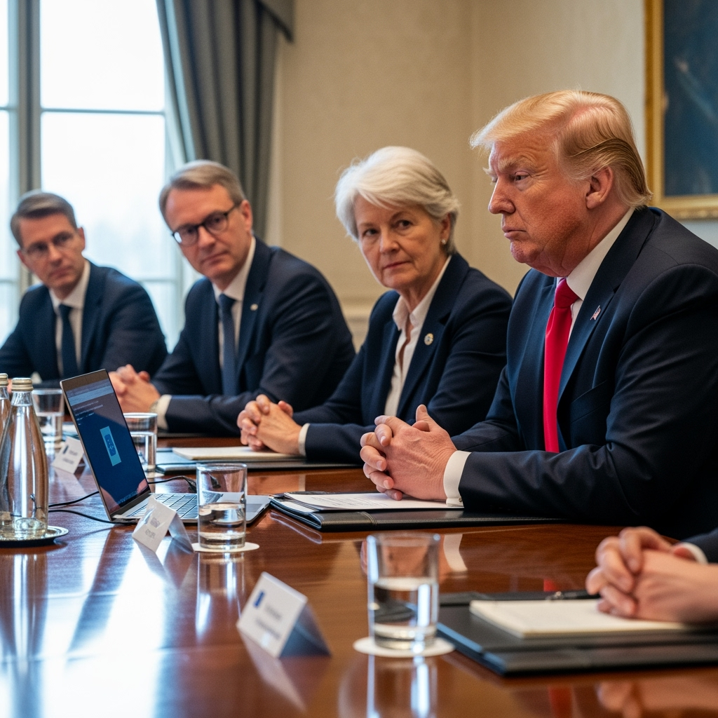 Illustration for: Trump's EU Meeting Post-Putin Call
