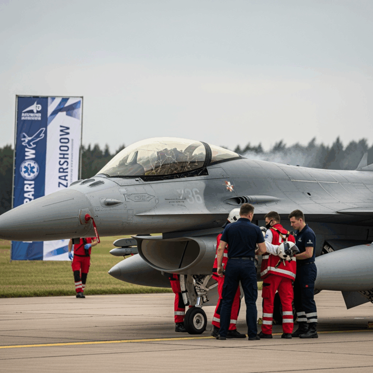 Illustration for: Polish F-16 Crash Kills Pilot Before Air Show