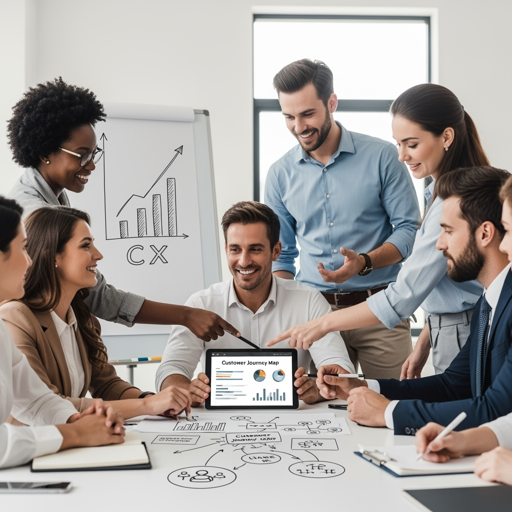 Illustration for: CX Drives Growth: Everyone's Responsibility