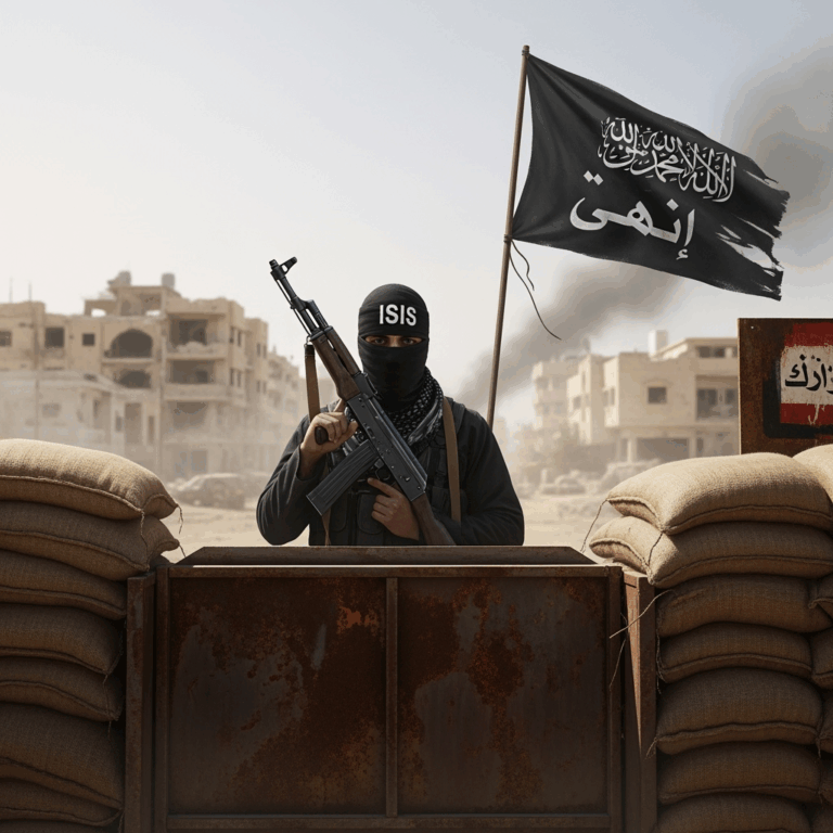 Illustration for: ISIS Suicide Attack on Deir Ezzor Checkpoint