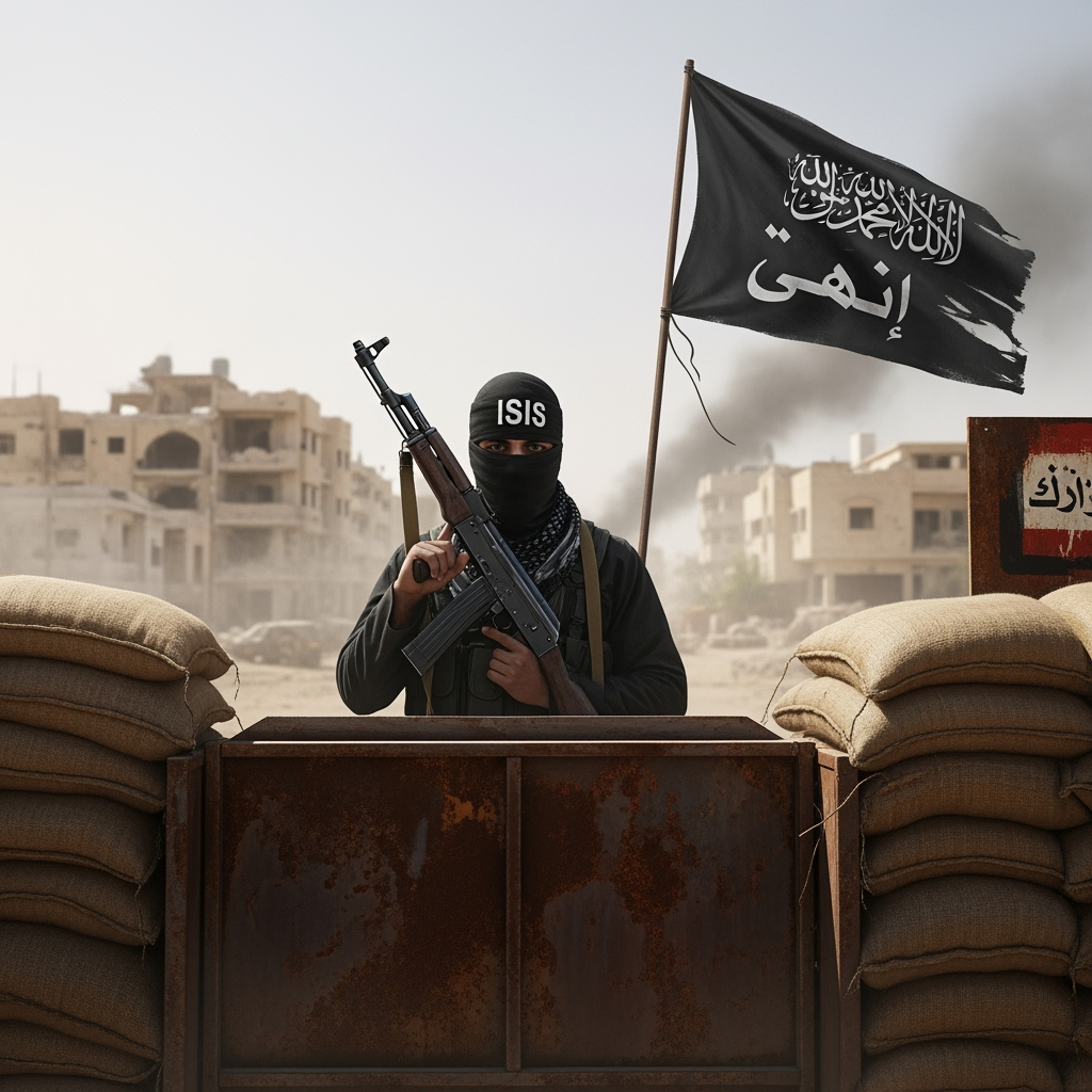 Illustration for: ISIS Suicide Attack on Deir Ezzor Checkpoint