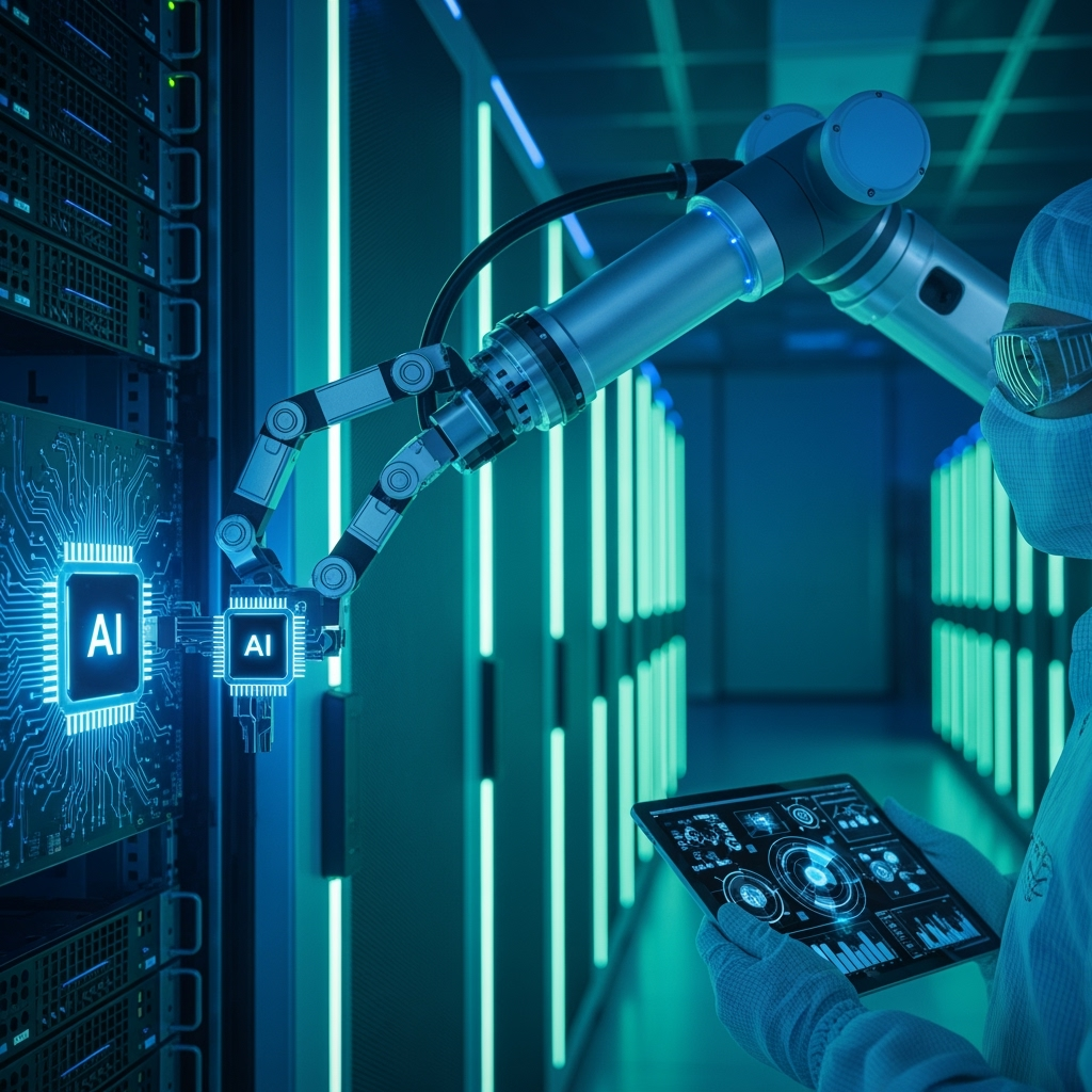 Illustration for: Foxconn Embraces AI Boom, Shifts Focus from Apple