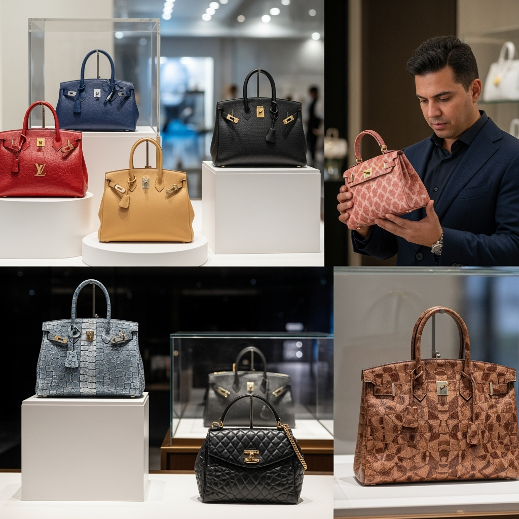 Illustration for: Dubai's Handbag Market: From Fashion to Investment