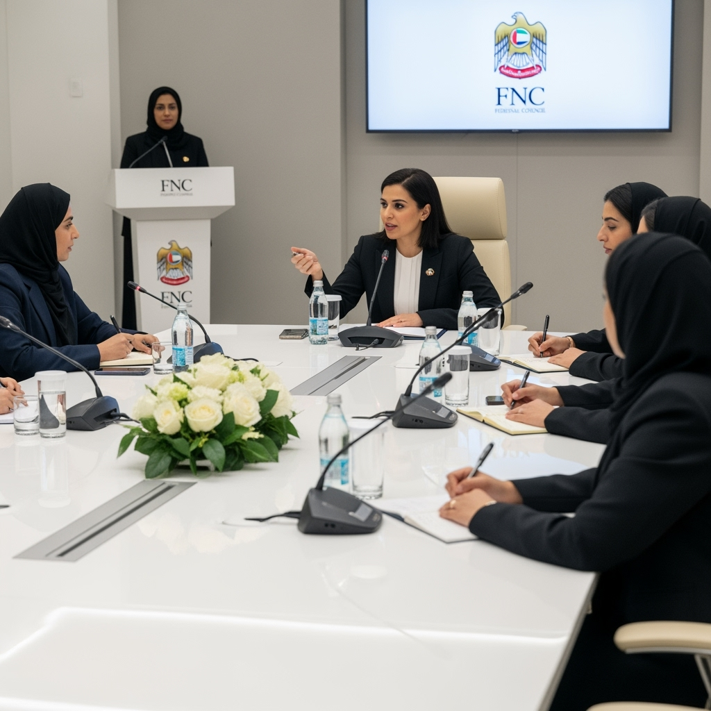 Illustration for: UAE's FNC: Women Lead with Gender Parity